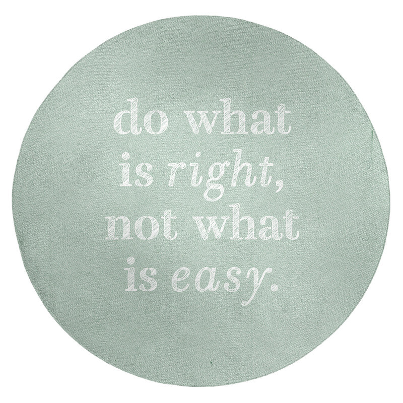 Quotes Chenille Indoor Rug, Round 5'
