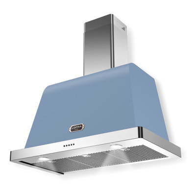 Hotte murale Lofra AR Dolcevita Series 36 pouces avec 471 pi³ / min en bleu pigeon (chrome)