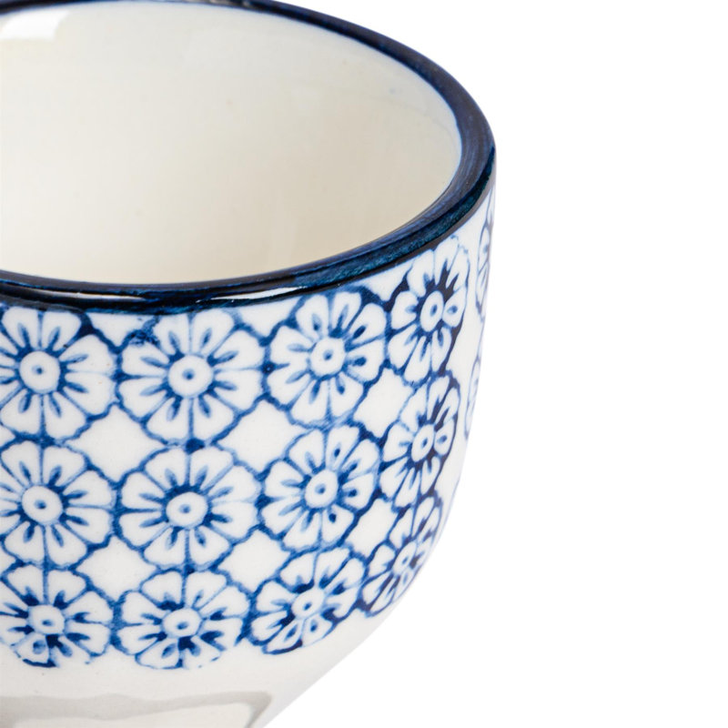 Nicola Spring - Hand-Printed Egg Cups - 5.5cm - Navy - Set of 2