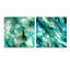 Ensemble de 2 verres de mer et mosaïque émeraude - Ensemble de 2 peintures murales abstraites en acrylique-103923129