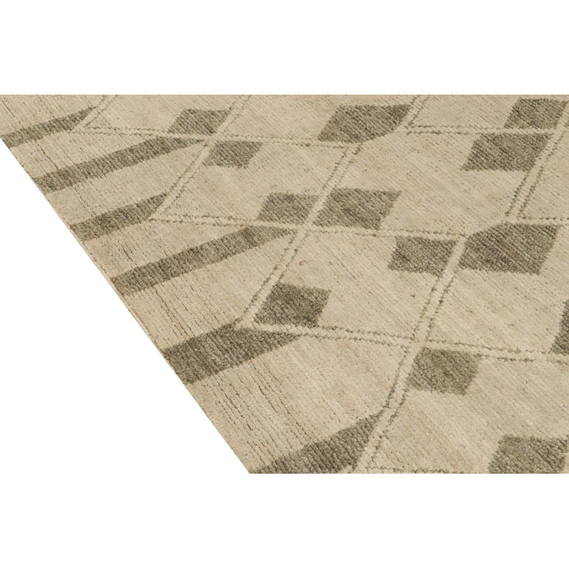Hand Knotted Wool Geometric Area Rug