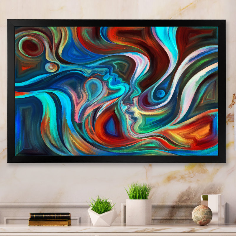 Energy of Unity II - cadre photo, impression sur toile, Cadre photo noir, H 24 po x l 36 po x P 1 po