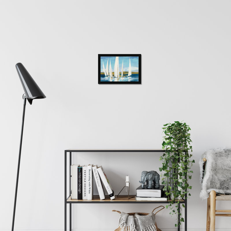 Horizon by Julia Purinton - Painting, Black Framed Paper Print, 24cm H x 34cm W