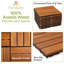 Ensemble de 27 tuiles de terrasse Tranquillo - motif rayé - naturel-121450521-121973484