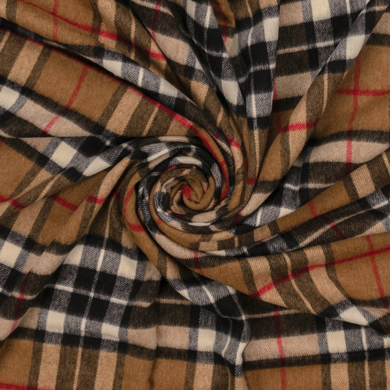 Jeté en laine highland merino, Brun clair Thompson