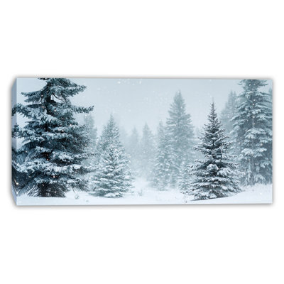 Art mural sur toile Quiet Snowy Woodland
