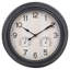 30cm Black Analogue Wall Clock with Thermometer & Humidity Gauge Quartz