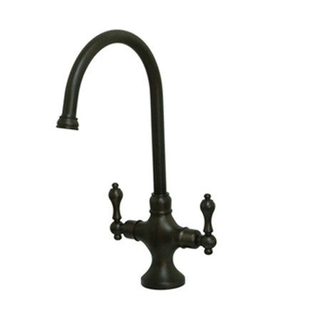 Kingston Brass Vintage Two-Handle Deck Mount Kitchen Faucet Kingston Brass 
