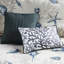 Édredon pour grand lit bleu - 100% coton avec motif et revers croisé foncé 180tc-119105054