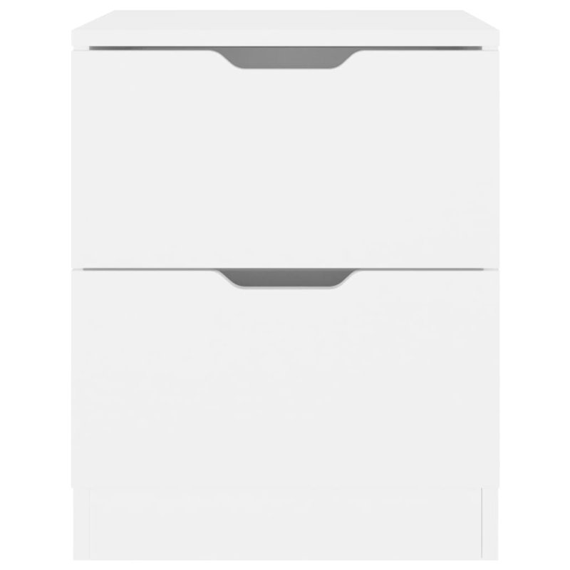 Brenza Block Square Side Table, White