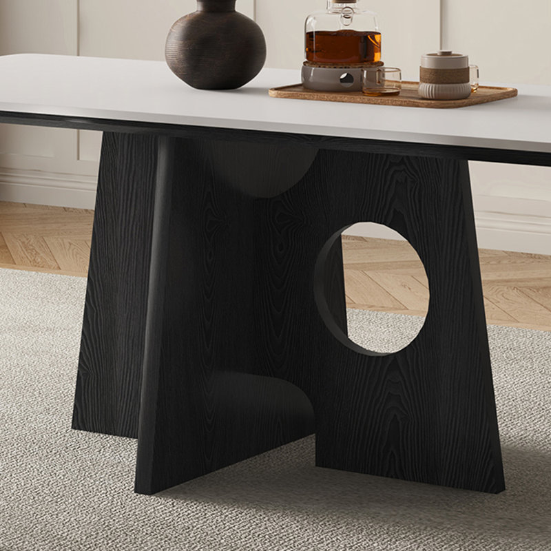 Simple rectangular dining table, 29.52"H x 62.99"L x 35.43"W