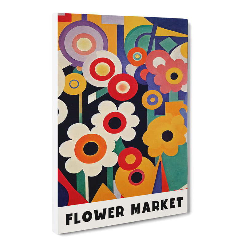 Retro Flower Market Exhibition No.10 - Wrapped Canvas Print, 50cm H x 35cm W x 3cm D