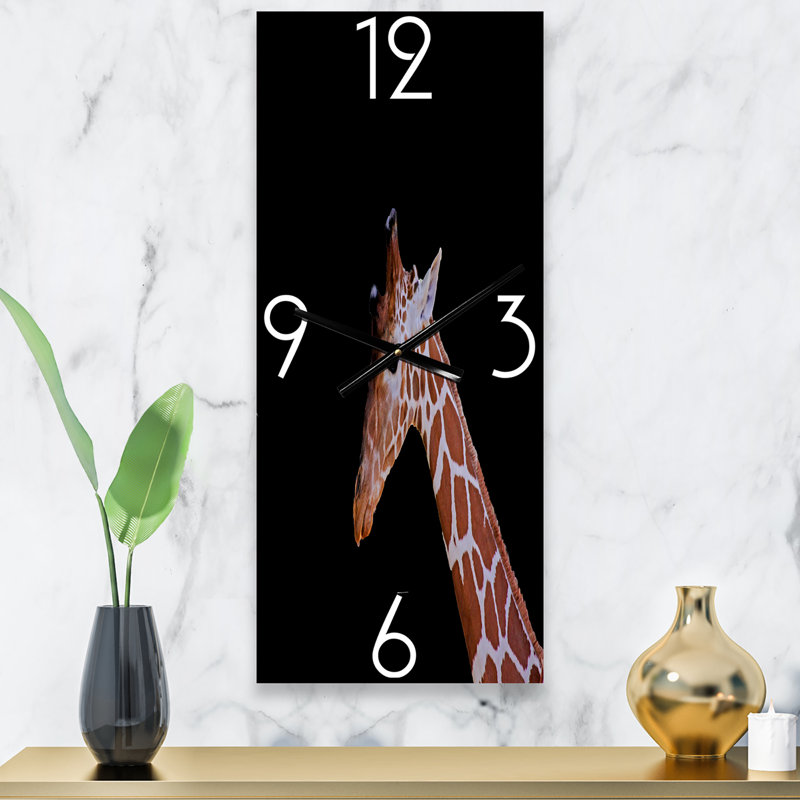 Portrait d'une girafe V - Horloge murale de ferme, Grand