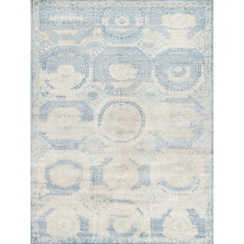 Fine Mamluk Hand Woven Geometric Area Rug, Rectangle 8' x 10'