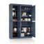Grande armoire de cuisine Nicu 100% bois massif avec portes, tablettes réglables, armoire de rangement modulaire, l 48,5 po x H 71,5 po-1995877012