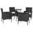 Tynell Patio Dining Set with Round Table , Cushions Included-635135334-635135335