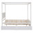 Brushed White Canopy Bed - Comfortable Sleep Experience Modern Frame Customizable Style Options