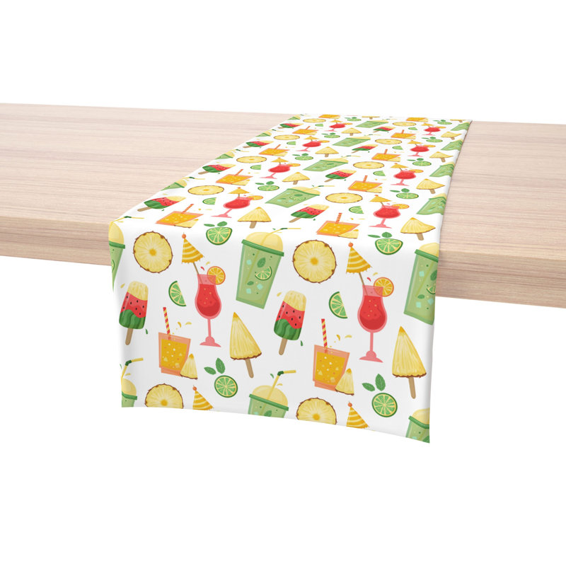 Rectangular Cotton Twill Tablecloth, 90" L x  16" W