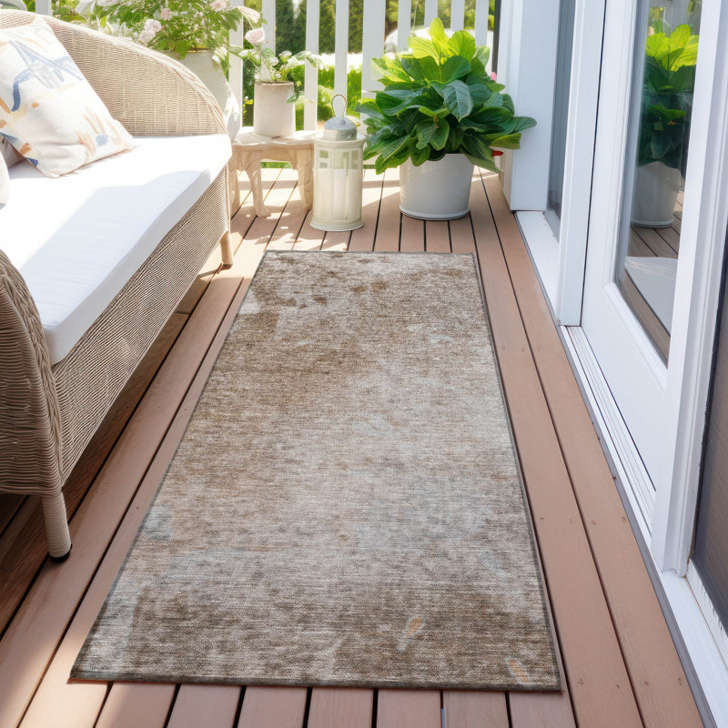 Farl Washable Abstract Indoor / Outdoor Rug, Runner 2'3" x 7'6"