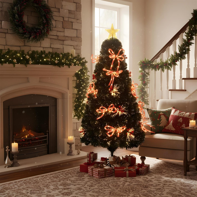 Lighted Artificial Christmas Tree, 4 ft.