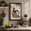 Cat in Bloom Japandi - Wrapped Canvas-1177976898-1177976901