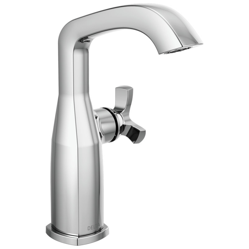 Single Handle Mid-Height Bathroom Faucet, Lumicoat  Chrome