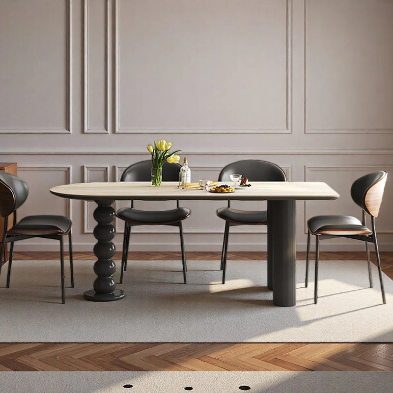 Table de salle à manger créative de petite taille, H 29,53 po x L 70,87 po x l 31,5 po