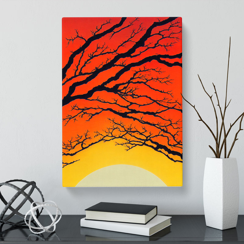 Constancia Japanese Sunset Ornament - Wrapped Canvas, 76cm H x 50cm W x 3cm D