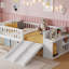Lit simple mezzanine bas, glissade et éléments d'escalade, rangement mobile, profil, environnement de sommeil sécuritaire-130149995