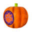 Citrouille décorative en résine avec logo DEL 3D des Clemson Tigers de la NCAA | 25 cm