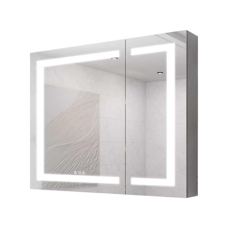 Armoire à pharmacie à miroir sans cadre à surface réglable H 36 po x l 30 po Heppman