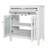 Bathroom Vanity with Sink, Adjustable Shelf and 2 glass Doors-740873970