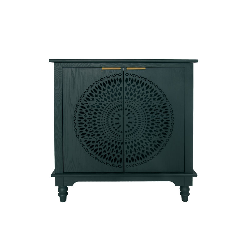 Armoire décorative avec pieds en bois massif American Design