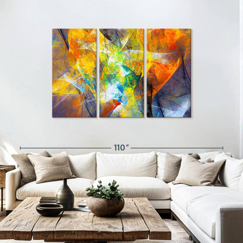 Abstrait mouvement excentrique Avery, H 48 po x l 74 po