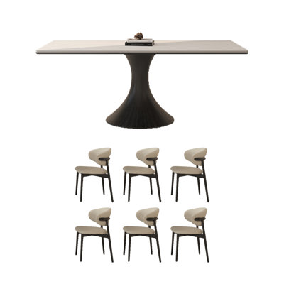 Black Log Dining Table