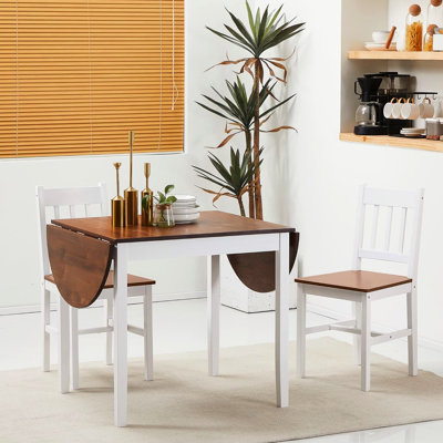 Foldable Pine Dining Table, Brown, Drop Leaves, Ideal For Small Kitchenettes And Home Offices Expandable Folding Kitchen Lacquered, Suitable Family Gatherings In Kitchens