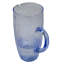 Pichet en verre texturé bleu 8,75 po