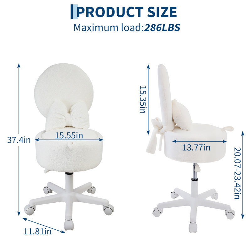 Accent Stool, White
