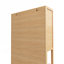 Armoire d'appoint, armoire de rangement à double porte en bambou