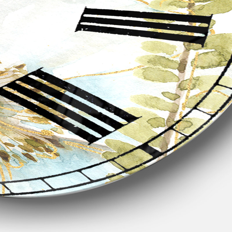 My Greenhouse Cottage Flowers III - Horloge murale traditionnelle, Moyen