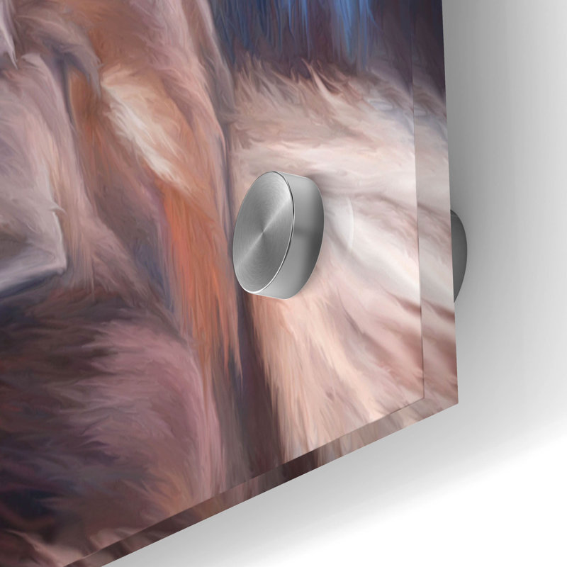 Art mural en verre Loon Peak® «Spirit of Golden Eagle» par Carol Cavalaris, H 24 po x l 36 po x P 0,2 cm