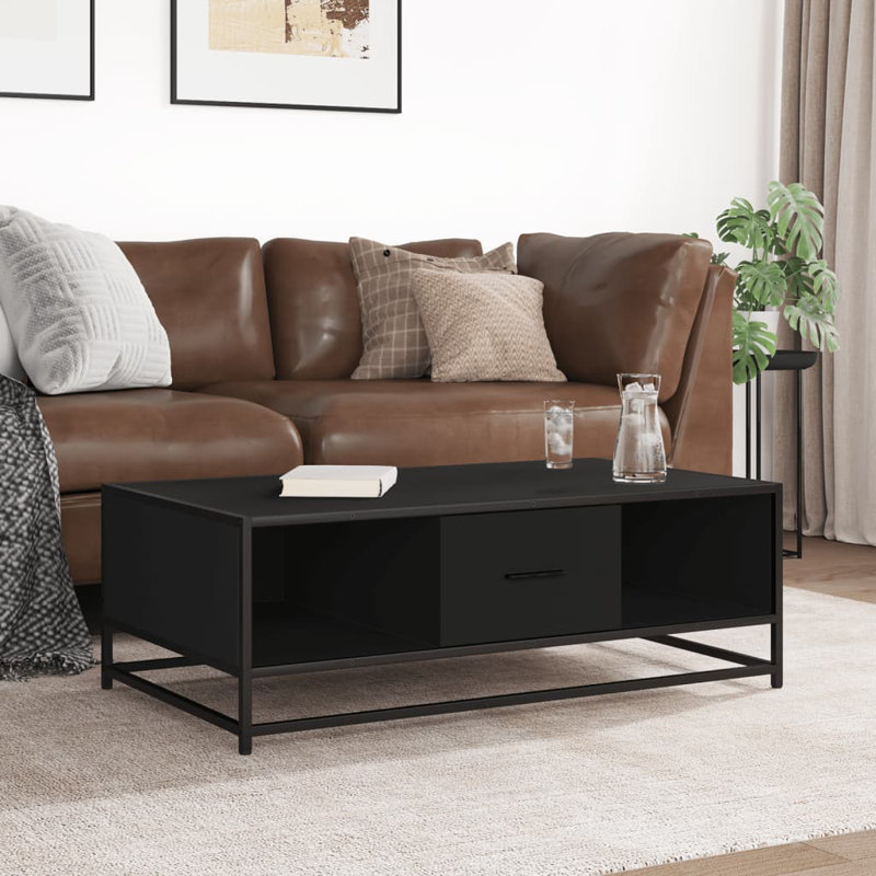 Sabier Coffee Table with Storage, Black