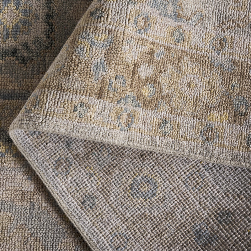 Samarkand 122 Area Rug In Grey / Gold, Rectangle 9' x 12'