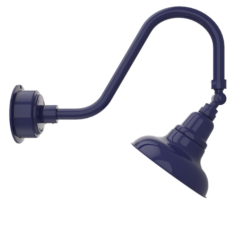 Luminaire de grange d'extérieur à DEL Adesh, Bleu de cobalt