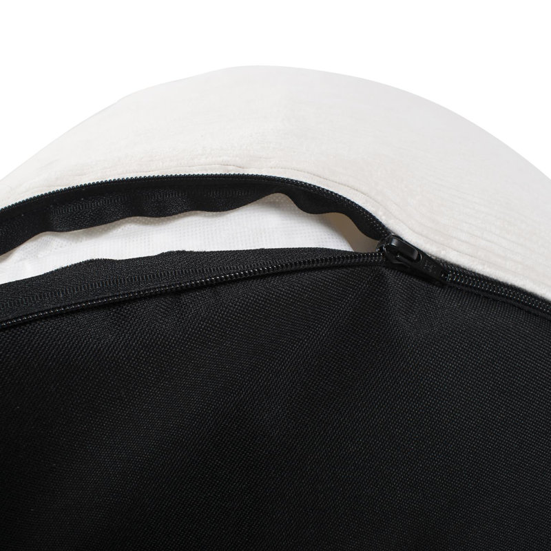 Geffrard Short Pouf Pana Natural, Natural Polyester