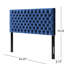 Grande tête de lit contemporaine en velours bleu marine, pieds réglables, revêtement en point de diamant à boutons, magnifique tête de lit en velours, style moderne,-581076070