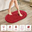 Ensemble de tapis de salle de bain ovale antidérapant en coton de qualité supérieure-1497057112