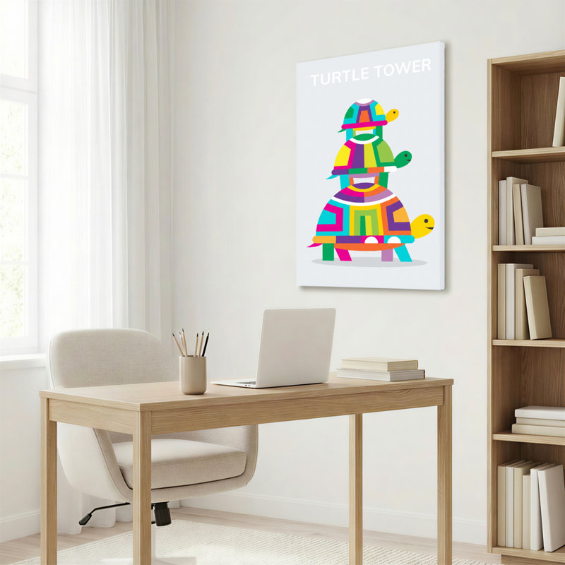 «Turtle Tower», ensemble de 1 reproduction d'art sur toile tendue sur toile, H 18 po x l 12 po