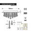URBNLIVING Crystal Semi Flush Mount