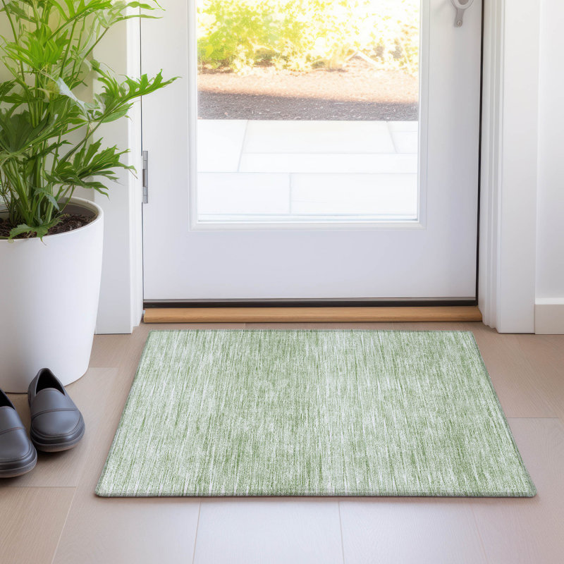 Tapis intérieur / extérieur rectangulaire avec envers antidérapant Leis, Rectangle 1 pi 8 po x 2 pi 6 po